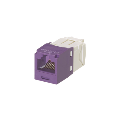 Conector Jack RJ45 / Categoría 6 / 8P8C / Sin herramienta de impacto / Violeta / -10°C a 65°C