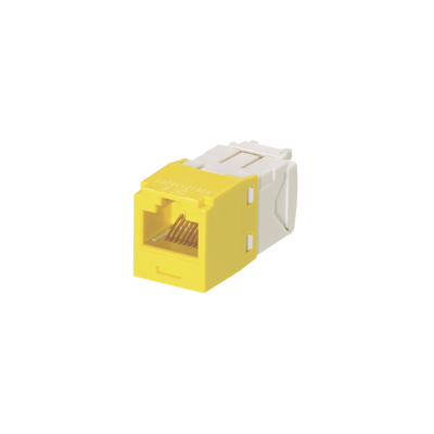 Jack RJ45 / Categoría 6 / 8P8C / Terminación TG / Sin herramienta de impacto / Amarillo