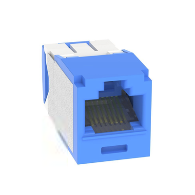 Conector Jack RJ45 / Categoría 6A / Terminación sin Herramienta / Gel Anti-Corrosión / 8 Posiciones 8 Cables / Operación 70°C / Color Azul
