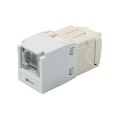 Conector Jack RJ45 / Categoría 6 / Terminación sin Herramientas / Mini-Com / 8 Posiciones 8 Cables / Color Blanco