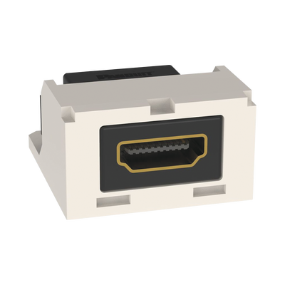 Módulo Acoplador HDMI 2.0 / Tipo-A Hembra-Hembra / Categoría 2 / 2 Espacios Mini-Com / 1.37 x 1.13 x 0.72 in (34.85 x 28.70 x 18.29 mm)