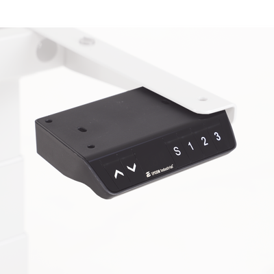 Controlador de Escritorio Ajustable / Memoria 3 Posiciones / Elevación 30 mm/s / Rango 600 a 1250 mm / Sensor Anticolisión / 100 g