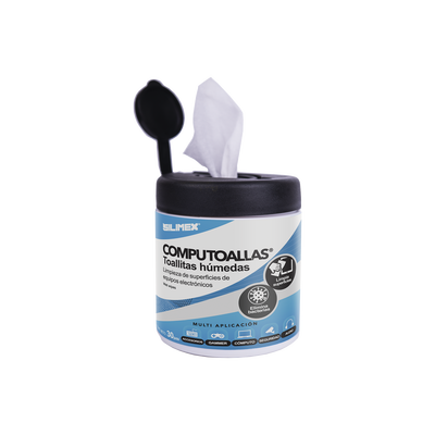 Toallitas Húmedas Antibacteriales / Limpieza de Equipos Electrónicos / 30 Piezas / Antiestáticas / Alcohol Isopropílico