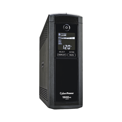 UPS Línea Interactiva / 1500 VA / 900 W / 12 Tomas NEMA 5-15R / 6 con Respaldo / Pantalla LCD / AVR / Supresión 1500 J