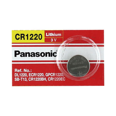 Batería de Litio tipo Moneda / 3V / 35 mAh / CR1220 / No Recargable / -30°C a +60°C