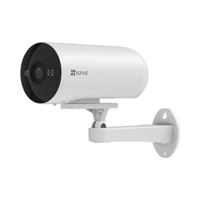 Cámara Bala IP / 3 Megapixel (2K) / Color Night Vision 20 m (65.6 ft) / IR 30 m (98.4 ft) / AI Detección Humana y Vehículos / PoE / IP67 / Audio Bidireccional / Luz y Sirena