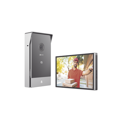 Videoportero IP Conexión a 2 Hilos / Con Monitor Wi-Fi para Interior / Frente de Calle  IP65 Uso En Exterior Debe Tener Protección / Cámara 3 Megapíxel / Llamada a la App / Apertura remota  / Apertura de 1 Puerta y un 1 Porton