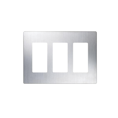 Placa de Pared / 3 Espacios / Acabado Metálico / 4.7 x 6.6 x 0.3 in