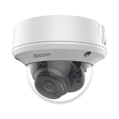 Cámara Domo TURBOHD / 5 MP / Lente 2.7 - 13.5 mm / EXIR 40 m (131.2 ft) / 4 en 1 / IP67 / IK10
