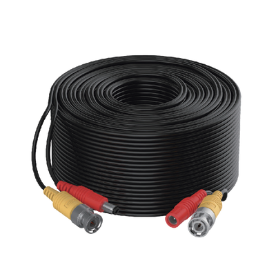 Cable Coaxial Siames / Mini RG59 + Alimentación / 20 m (65.6 ft) / CCA / 1080p a 4K / Interior y Exterior