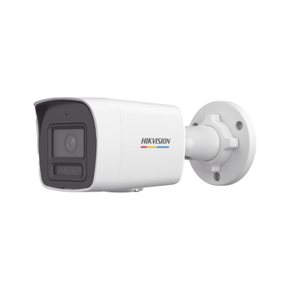 Cámara Bala IP / 4 Megapixel / Dual Light 30 m (98.4 ft) / Lente 2.8 mm / AcuSense / IP67 / PoE / Micrófono