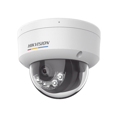 [Dual Light + ColorVu] Domo IP 6 Megapixel / Lente 2.8 mm / 30 mts IR + 30 mts Luz Blanca / Micrófono Integrado / ACUSENSE Lite / Exterior IP67 / IK08 / dWDR / PoE / Micro SD