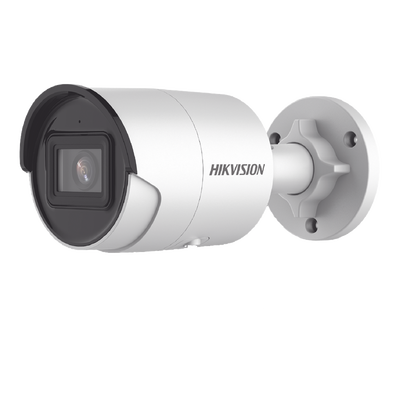 Bala IP 4 Megapixel / Lente 2.8 mm / 40 mts IR EXIR / Exterior IP67 / WDR 120 dB / PoE / Micrófono Integrado / ACUSENSE (Evita Falsas Alarmas) / Metal  / MicroSD / ONVIF / ACUSEARCH
