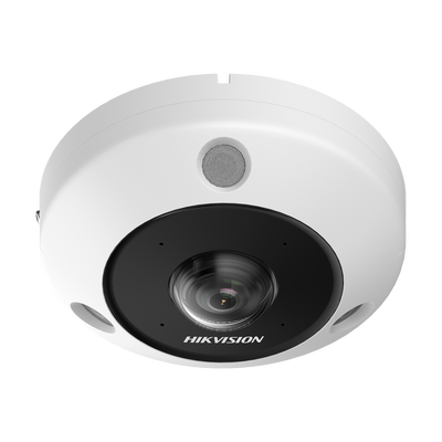 Cámara Fisheye IP / 12 Megapixel / 180°-360° / IR 15 m (49.2 ft) / IP67 / IK10 / Audio Bidireccional / PoE
