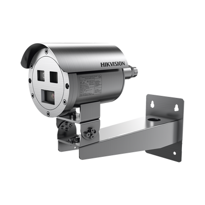 Bala IP Térmica Dual / Térmico 15 mm (384 x 288) + Óptico 15 mm (4 MP) / Termométrica / Detección de Temperatura / IP68 / 30 mts IR / Antiexplosión / Anticorrosión / 55 mts (180 pies) personas / 169 mts (554 pies) vehículos