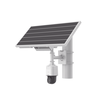 Cámara PT IP Solar / 4 Megapixel / ColorVu 24/7 / Lente 4 mm / 4G LTE / Panel Solar / Batería Litio 23.2 Ah / IP65