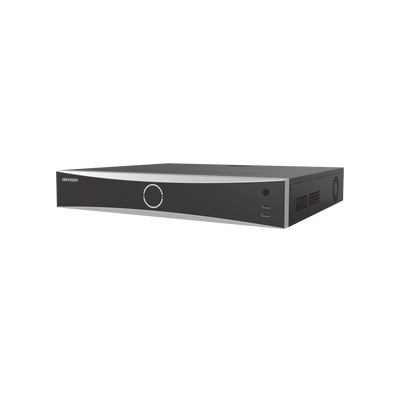 NVR IP / 32 Megapíxel (8K) / 16 Canales / 16 Puertos PoE+ / 200 W / 4 Bahías HDD / Reconocimiento Facial / AcuSense / ANPR / Conteo de Personas