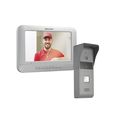 Kit de Videoportero Analógico / Pantalla LCD 7" / Resolución 800x400 / Cámara Pinhole 720x576 @ 30 fps / Ángulo 98° / IP65 / Expandible 3 Monitores y 2 Frentes de Calle