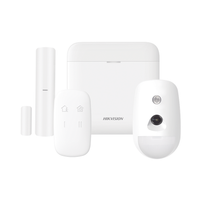 Kit de Alarma Inalámbrica / 48 Zonas / PIR con Cámara 640x480 / Cifrado AES-128 / Wi-Fi / Batería de Respaldo 3 Años