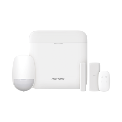 Kit de Alarma Inalámbrico / 48 Zonas / Sensor PIR 15 m (49.2 ft) / Contacto Magnético Slim / Control Remoto / Batería de Respaldo 12 h / Comunicación 433 MHz