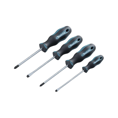 Juego de 4 Desarmadores, 2 de Punta Phillips y 2 de Punta Plana