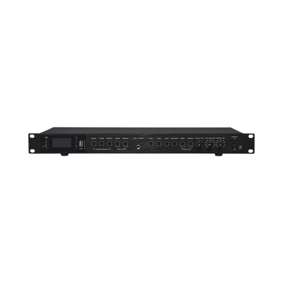 Amplificador de Audio / 2 x 60W / 4-8Ω / Bluetooth USB SD / Efectos Delay Echo Repeat / 1.59 x 0.69 x 0.14 ft