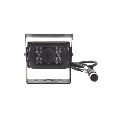 Cámara Análoga Vehicular / IR CMOS / 18 LEDs / IP69K / Exterior / Kit Reversa