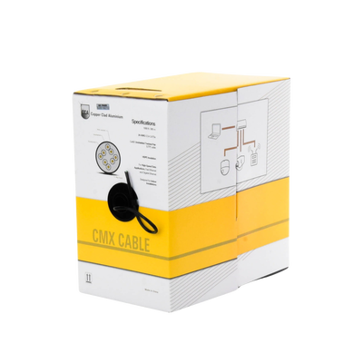 Bobina de Cable / Cat5e UTP / 305 m (1000 ft) / CCA / 24 AWG / 100 MHz / Interior / Negro