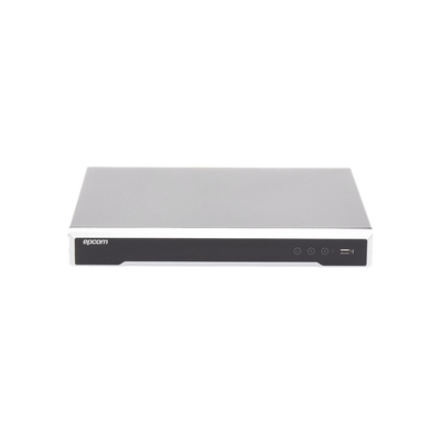 (ACUSENSE / Evita Falsas Alarmas) DVR 4K / 16 Canales TURBOHD + 16 Canales IP / 2 Bahía de Disco Duro / Audio por Coaxitron / Salida de Vídeo en 4K