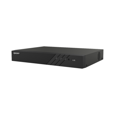 DVR Pentahíbrido / 12 Canales (8 TURBOHD + 4 IP) / 8 Megapixel (4K) / Reconocimiento Facial / Audio Bidireccional por Coaxitron / H.265+ / 1 Bahía HDD 10 TB / Salida HDMI y VGA 4K