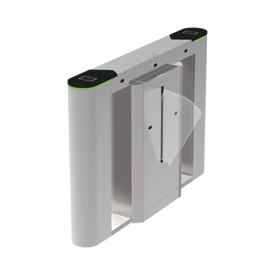 Unidad central para puerta de cortesía tipo FLAP bidireccional / 30 personas por minuto / Acabado de Lujo / Apertura en 1 segundo / Acero inoxidable / Indicadores LED / Alarma por acceso denegado