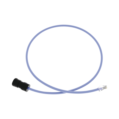 Cable de Conexión en Campo Jack a Plug RJ45 / Cat 6A / CMP Plenum / 1 m (3.28 ft) / Azul