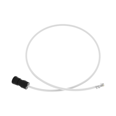 Cable de Conexión en Campo Jack a Plug RJ45 / Cat 6A / CMP Plenum / 1 m (3.28 ft) / Blanco