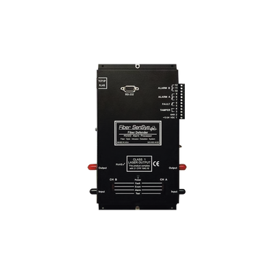 Sensor Perimetral de Fibra Óptica / 2 Zonas Independientes / 500 m (1,640 ft) por Zona / Alimentación 12/24 VDC / RS232