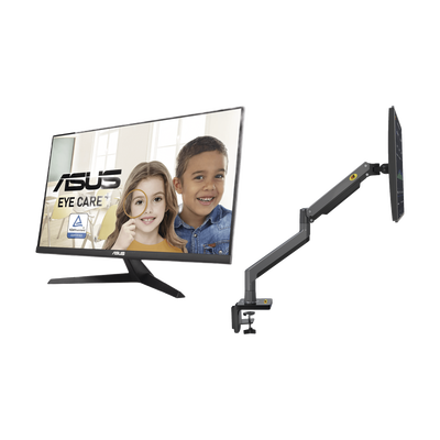 Kit de Montaje Articulado / Monitor 27" Full HD / 75 Hz / 250 cd/m² / VESA 75x75-100x100 / Carga 15 kg / Altura 320 mm / 1.05 ft