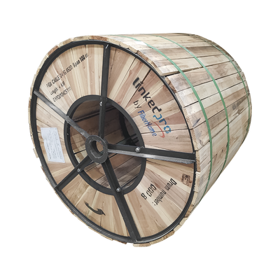 Fibra Óptica Aérea Figura 8 / 24 Hilos Monomodo G.652D / Span 100 m / 4 km / Loose Tube / HDPE