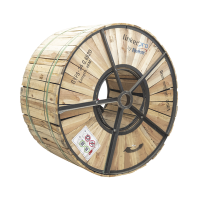Carrete de Fibra Óptica / Monomodo G.652D / 24 Hilos / 4 km / Armada / Loose Tube / 11.4 mm / -20°C a +65°C / 13,123 pies