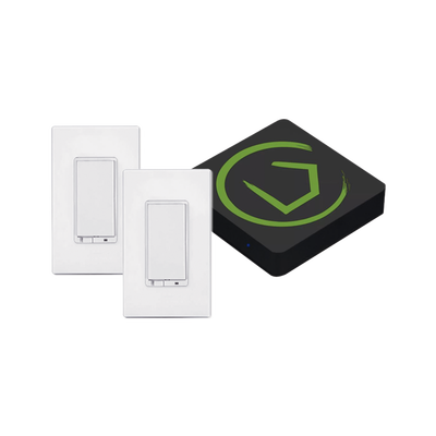 Kit Controlador Inteligente / Z-Wave, Zigbee, Shelly, Lutron / 2 Atenuadores On/Off / Cobertura 8-9 m (26-30 ft)