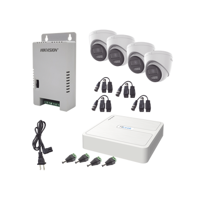 Kit de Videovigilancia TurboHD / 4 Canales / 1080p Lite / ColorVu / Dual Light 40 m (131.2 ft) / Audio Bidireccional / IP67