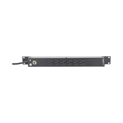 PDU Horizontal / 6 Contactos NEMA 5-15R / 15A / 120Vca / Rack 19" / 1U / Cable 2.5 m (8.2 ft)