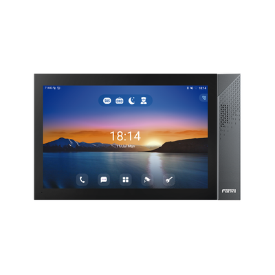 Monitor IP/SIP para Interior / Pantalla Táctil 10.1" / Android 9.0 / Wi-Fi Dual Band / Bluetooth 5.0 / PoE / 8 Entradas de Alarma