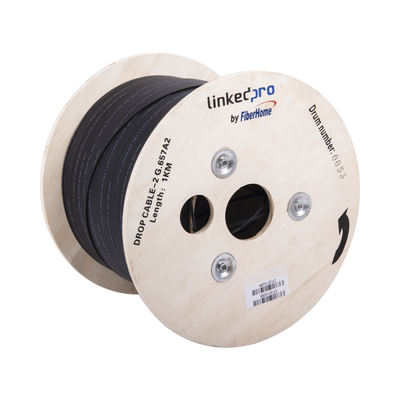 Carrete de Fibra Óptica Drop / 1 km / G.657A2 Bifibra / LSZH / Interior-Exterior / 3.28 ft (1 km)