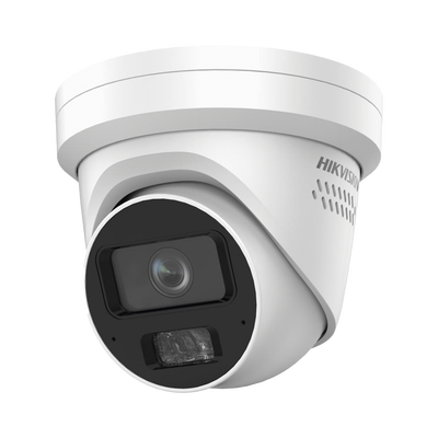 Turret IP / 4 MP / Lente Fijo 4 mm / 94.7° / Luz Dual IR+Blanca 40 m / 131 pies / Detección Facial / Heat Map / WDR 140 dB / IP67 / DeepinView