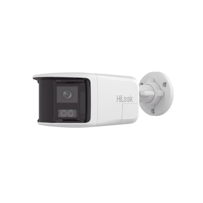 Cámara Bala IP / 8 Megapixel / Imagen Panorámica 180° / Dual Light 30 m (98.4 ft) / PoE / Audio Bidireccional / IP67