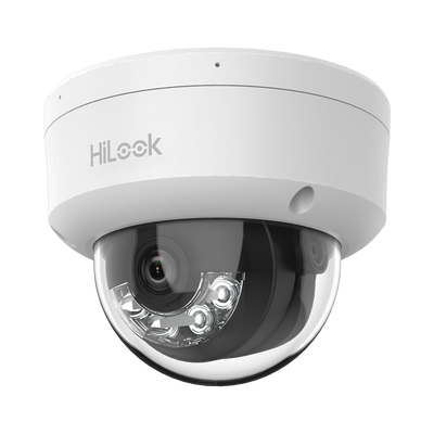 Cámara Domo IP / 2 Megapixel / Dual Light 20 m (65.6 ft) IR + 15 m (49.2 ft) Luz Blanca / Micrófono Integrado / PoE / AcuSense Lite / Interior