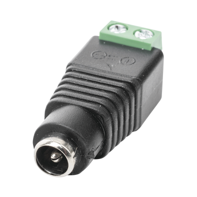 Adaptador Hembra Tipo Jack de 3.5 mm Polarizado de 12 Vcc / Terminales Tipo Tornillo / Polarizado (+/-) / Ideal para Cámaras de Video Vigilancia