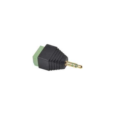 Adaptador de Audio y Video / Conector 3.5 mm Macho / Terminal Atornillable 3-Pin / Montaje sin Soldadura