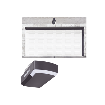 KIT COMPLETO Puerta D/ Garage 12x7 Pies / Cuadro Corto / Color blanco / Insulada / Incluye Motor FS1000APPRT / 1/2HP / Fuerte/Silencioso/Luz LED/Motor DC .