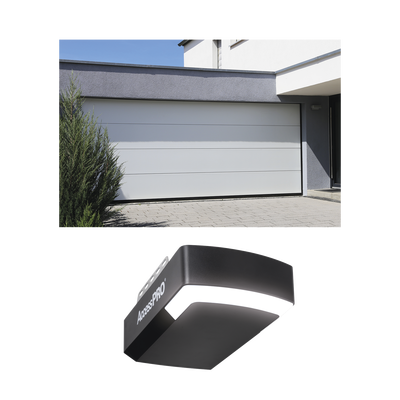 KIT COMPLETO Puerta D/ Garage 9x8 Pies / Lisa Linea Central / Color blanco / Insulada / Incluye Motor FS1000APPRT / 1/2HP / Fuerte/Silencioso/Luz LED/Motor DC .