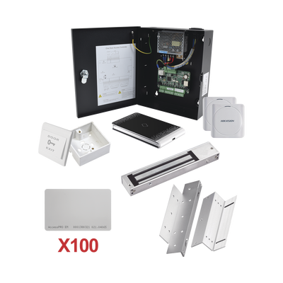 Kit de Control de Acceso / 10,000 Tarjetas / 50,000 Eventos / TCP-IP / Wiegand / Gabinete Metálico / 12 VCC / 0.94 x 0.78 x 0.23 pies